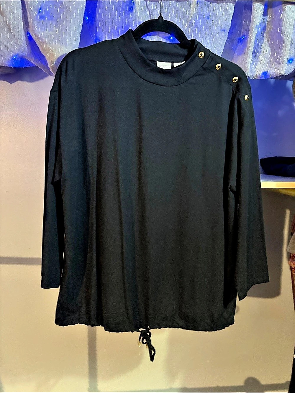 Chico's Zenergy Black Long Sleeve Tunic Size 2